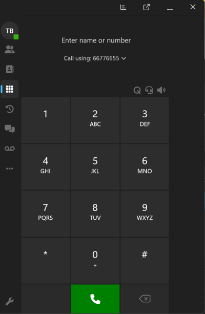 3CX Softphone Select Number 3CX Softphone Select Number