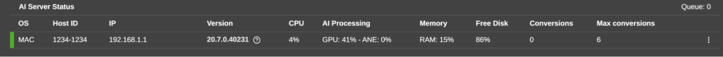 AI server status AI server status