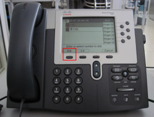 Звонки с помощью телефона Cisco 7961