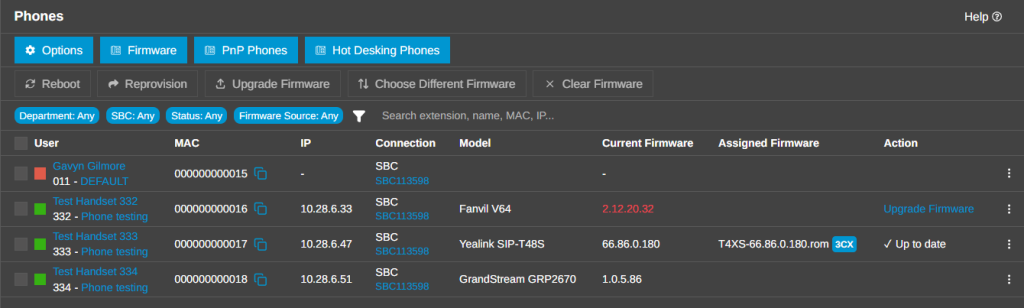 Phones choose firmware Phones choose firmware