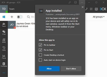 Автоматический запуск в Microsoft Edge - Приложение PWA