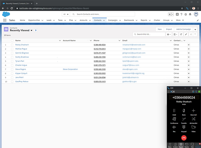 V16 Update 4 Alpha. E-mail? CRM-система? Веб-страница? Вызов просто появится сбоку