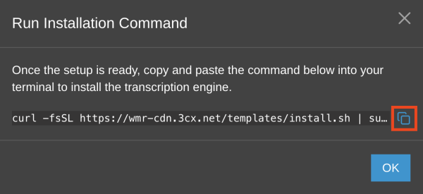 Installation commands Installation commands