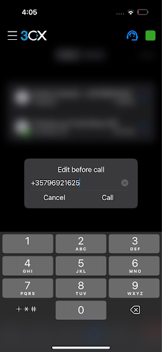 3CX iOS Beta: Изменение номера перед вызовом 3CX iOS Beta: Изменение номера перед вызовом