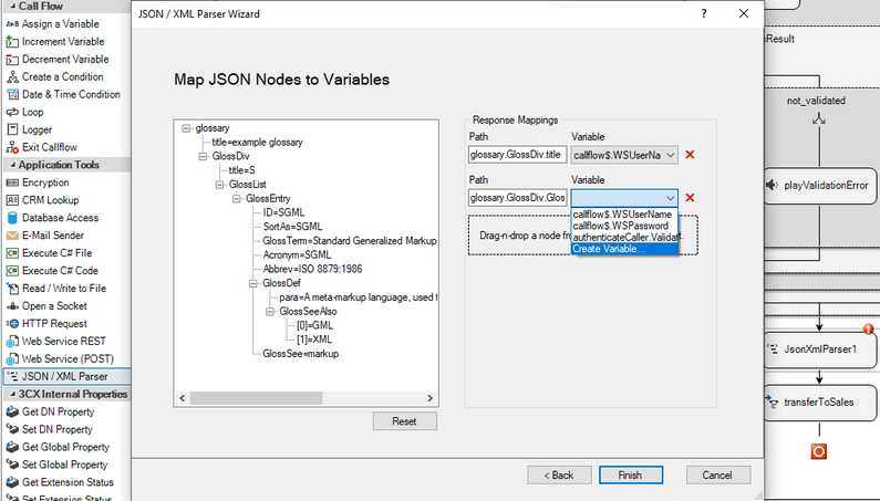 3CX CFD получил визуальный парсер JSON/XML