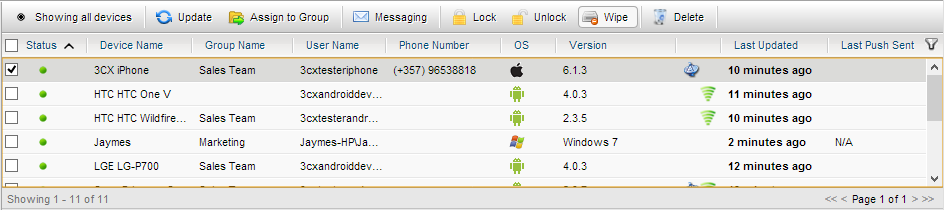 3CX Mobile Device Manager