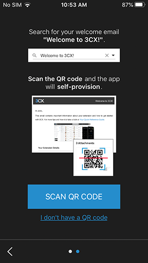 Звонок нажатием по аватару в обновлении 3CX для iOS - настройка QR-кодом