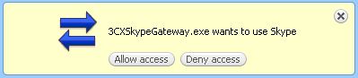 Allow access to skype