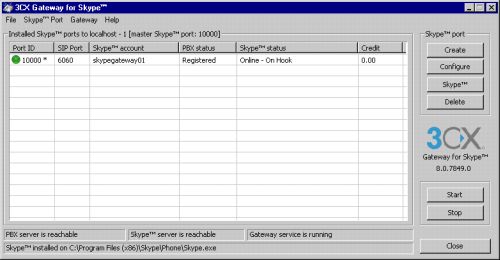 Gateways for Skype