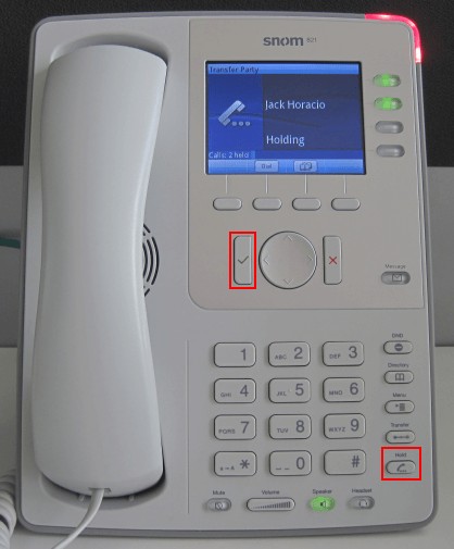 Несопровождаемый и сопровождаемый перевод вызова на телефонах Snom 820/821