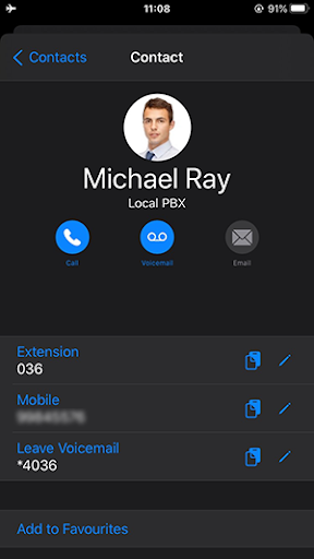 Тестирование новой сборки 3CX для iOS Beta - звонок из карточки клиента