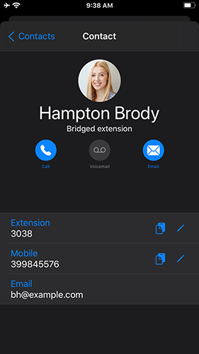 Звонок нажатием по аватару в обновлении 3CX для iOS - быстрый вызов в чате