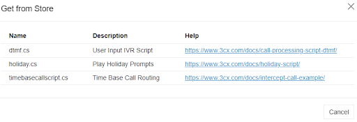 3CX Update 3 ALPHA. Встроенные скрипты обработки вызовов 3CX Update 3 ALPHA. Встроенные скрипты обработки вызовов