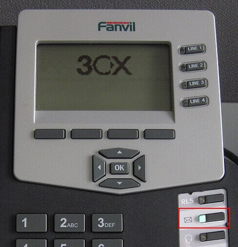 Проверка голосовой почты на телефоне Fanvil