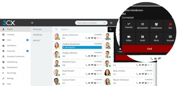3CX v16 - корпоративный чат, WebRTC-софтфон, интеграция с Office 365